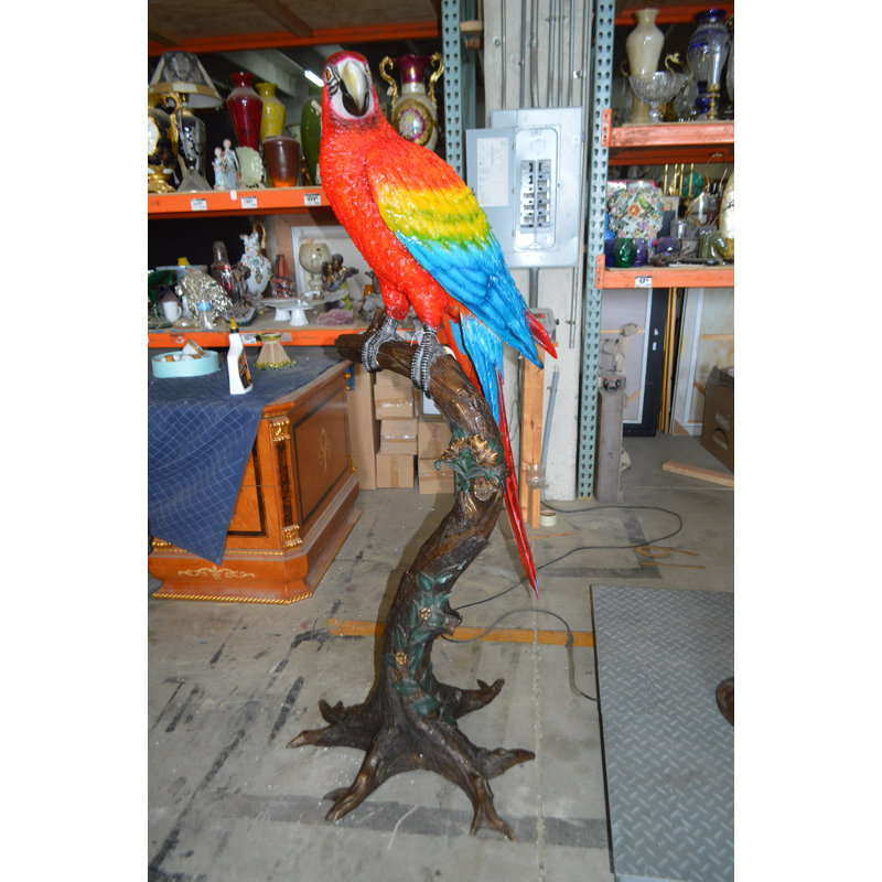 Parrot on a Tree Statue