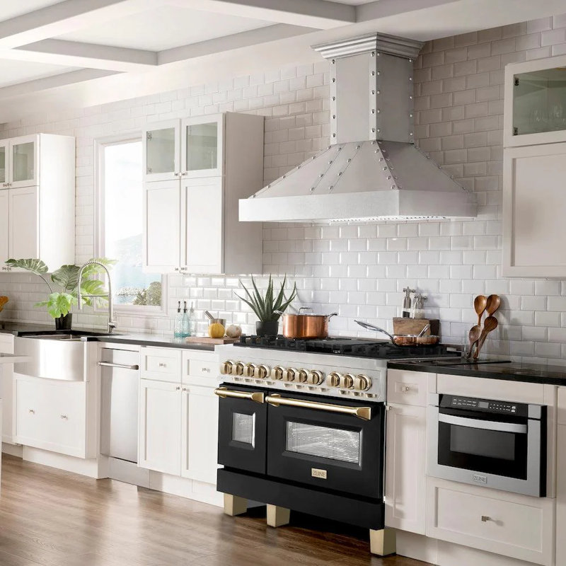 ZLINE Autograph 48" Legacy Dual Fuel Range w/ 7 Burners, Polished Gold