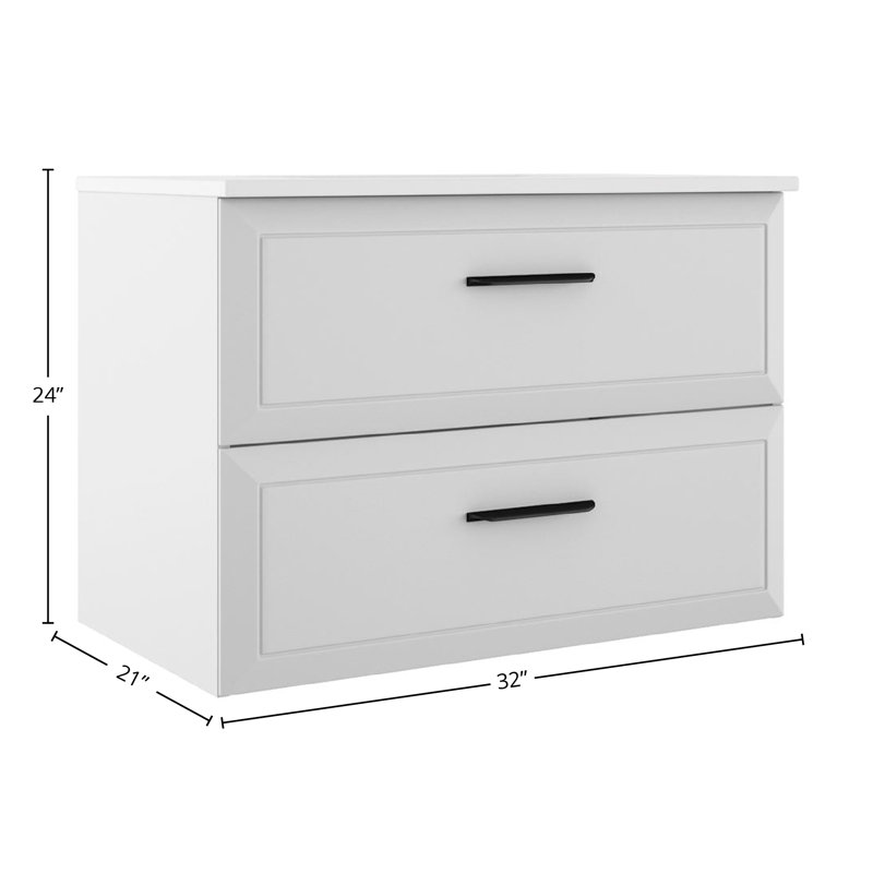 Meuble-lavabo simple Gosman, Blanc, L 32 po