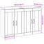Wall Mounted Cabinets 2 Pcs 69,5X34x90 Cm Engineered Wood-1357175701