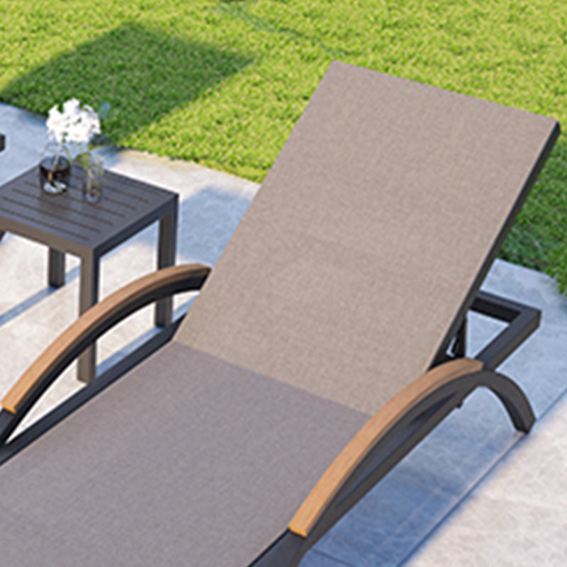 Chaises longues pour la plage, Brun / noir