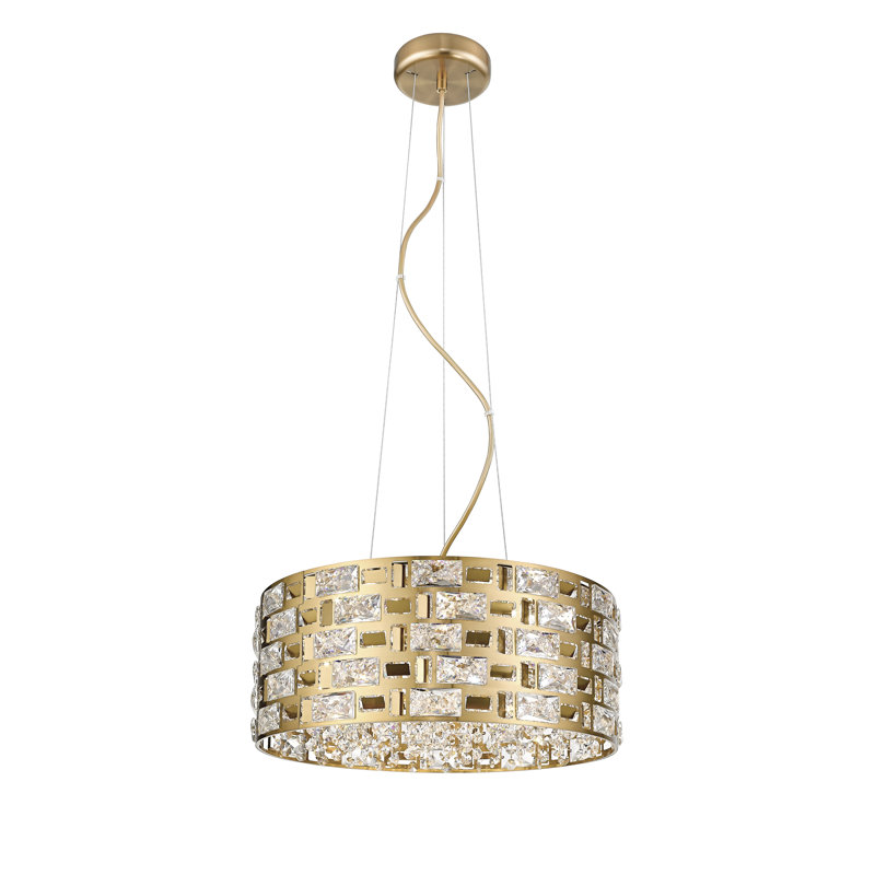Clarkfield 6 - Light Crystal Pendant, Gold