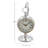 Coastal Roman Numeral Metal Quartz Movement / Crystal Tabletop Clock in Silver