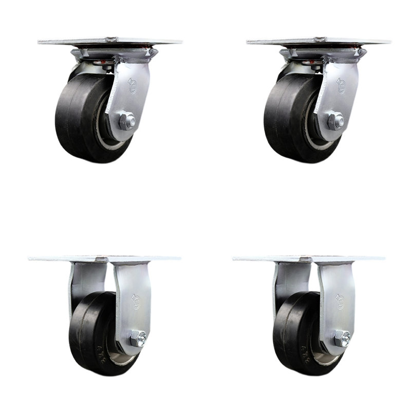 Rubber on Aluminum Caster