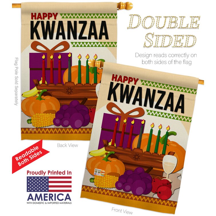 Angeleno Heritage Double Sided 40'' H X 28'' W Polyester Kwanzaa House 