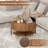 3-in-1 Modern Round Lift Top Coffee Table with Storage & Fluted Design - Space-Saving Desk & Dining Solution