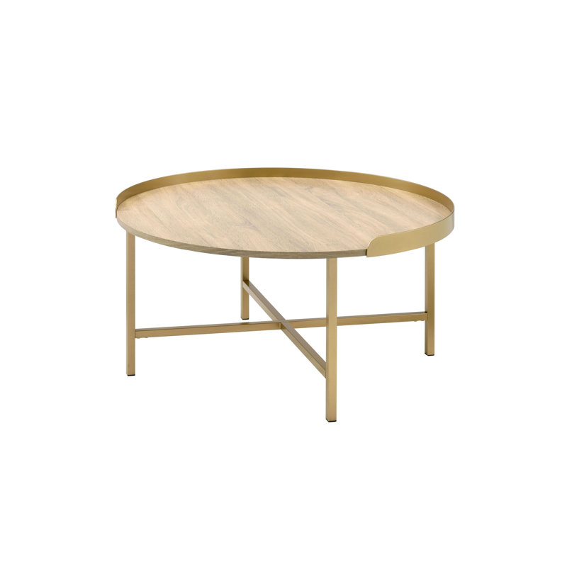 Table basse en bois et métal 34 po