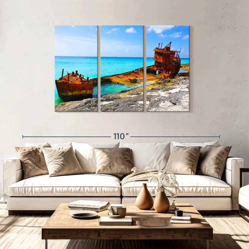Rorry Bimini Beach Shipwreck, 48" H x 74" W