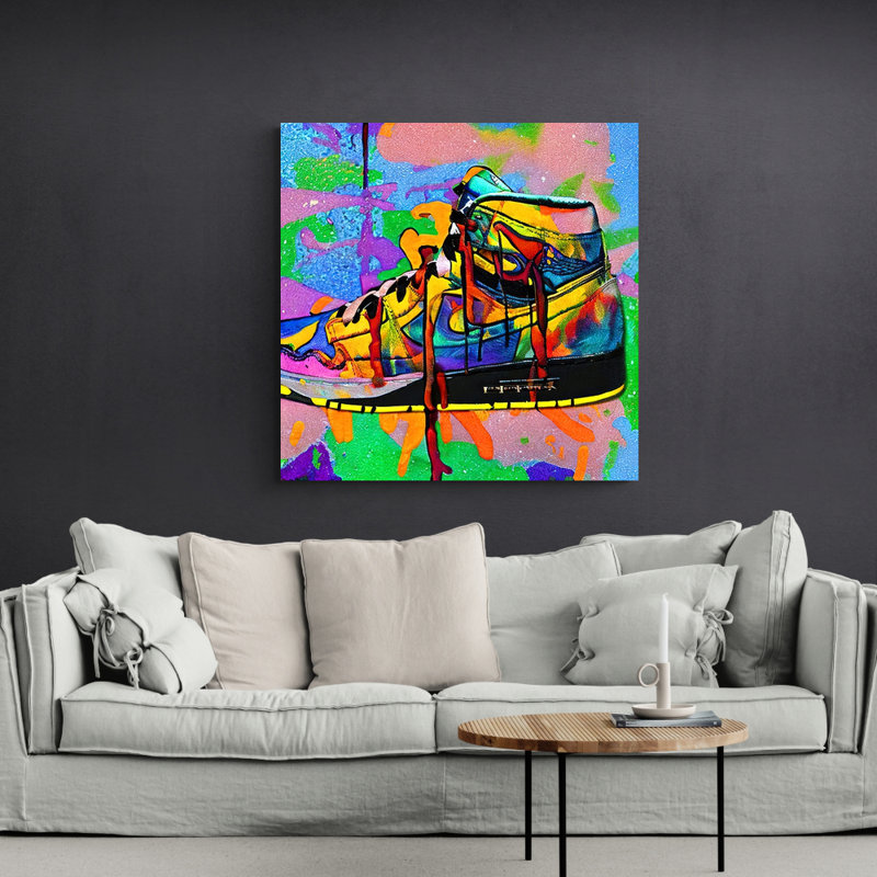 «Air Jordan 25» par Stephen Chambers, impression sur toile tendue, L 36 po x H 36 po