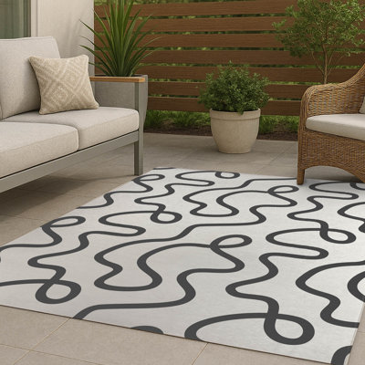 Tapis d'extérieur antidérapant Squig