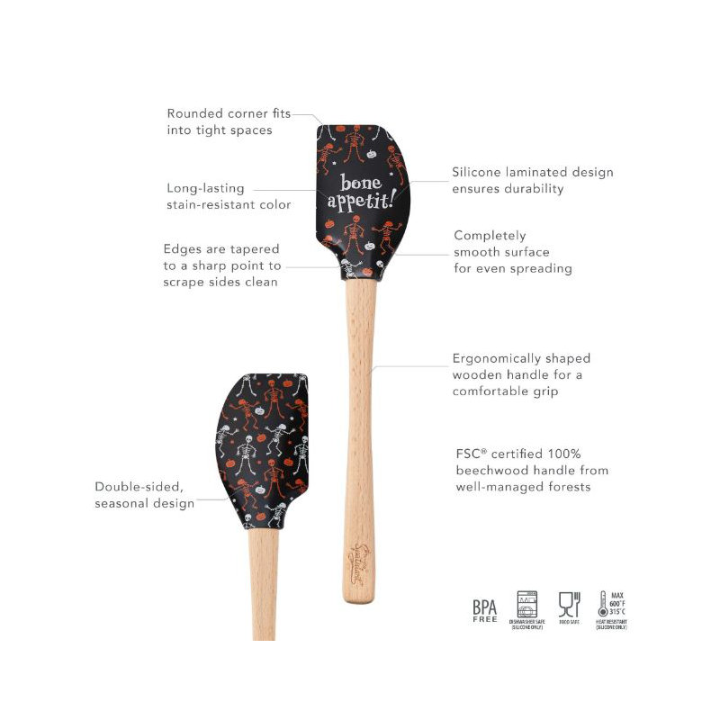 Spatulart Bone Appetit Wood Handled Spatula