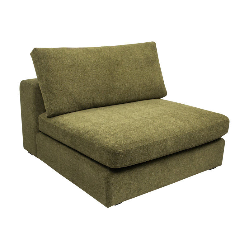 Chaise d'appoint rembourrée Ojai, Chenille verte