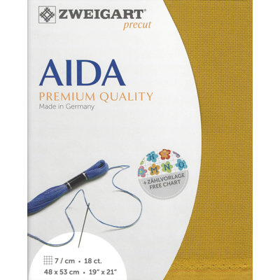 18-Count Dirty Brown Precut Fein-Aida Cross Stitch Fabric by Zweigart 3793/3008