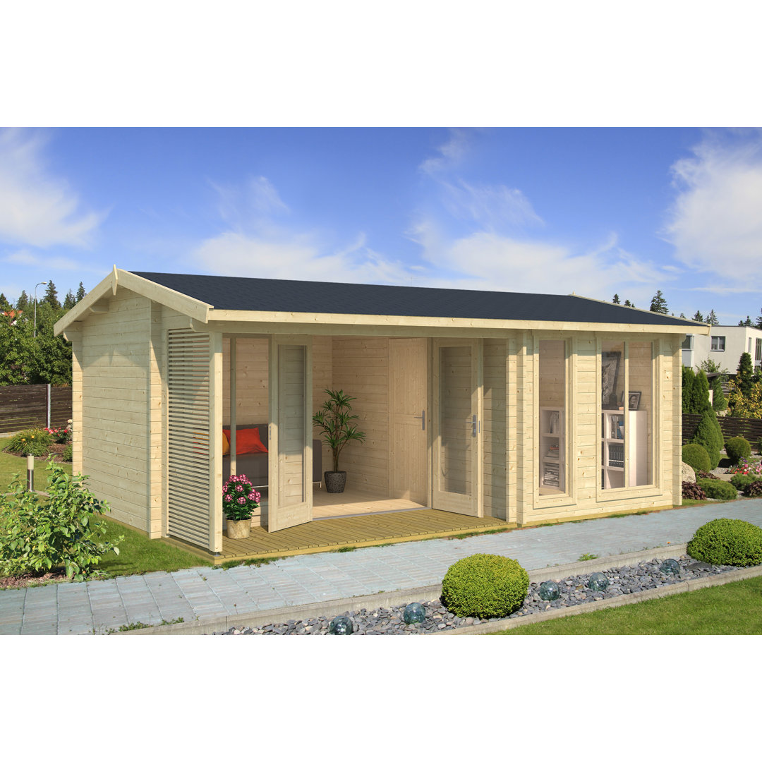 Lasita 19 x 12.5 Ft. Premium Log Cabin With Tempered Double Glazing (44mm)