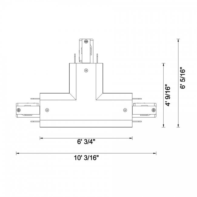 Recessed T Connecter, Platinum