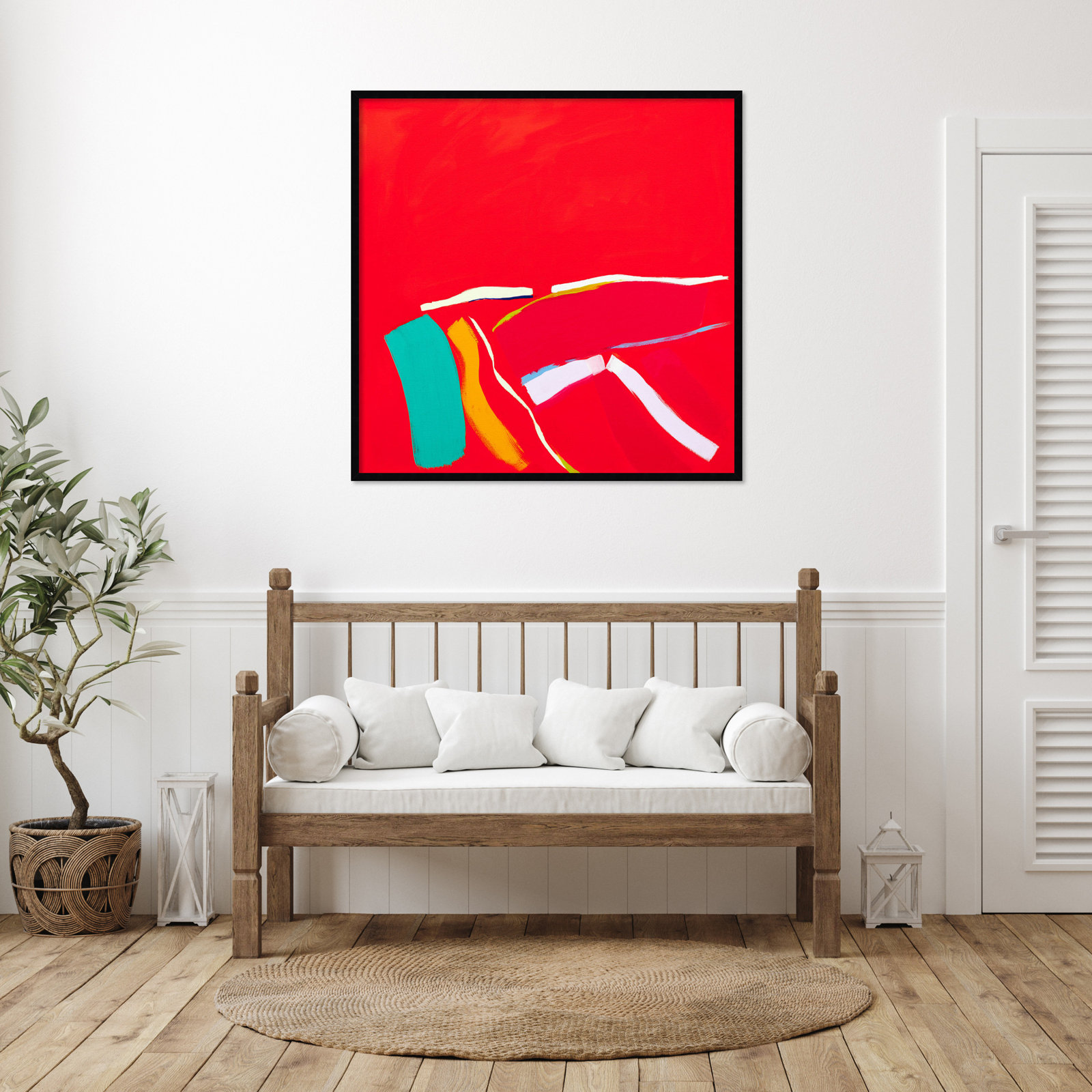 Passion Print by Angie Kenber, 41" H x 42" W, Black