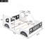 Lit plateforme double classique en forme de voiture avec roulettes-196981922