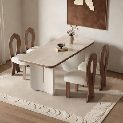 Rectangular household dining table