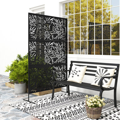 Paravent autoportant en métal pour clôture, treillis de jardin pour terrasse, balcon, cour, piscine, pièce intérieure