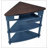 33.8'' Small Triangle Corner Table, Wood Corner Side Table for Small Spaces/ Living Room, 3 Tier End Corner Table with Solid Wood Legs-1273634573