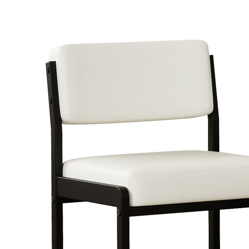 Ensemble de 4 tabourets de bar modernes de hauteur comptoir avec siège rembourré en similicuir, structure en métal robuste et repose-pieds pour îlot de cuisine