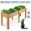 Lit de jardin surélevé pour jardin de 72 pouces avec balcon et jardin-129470789