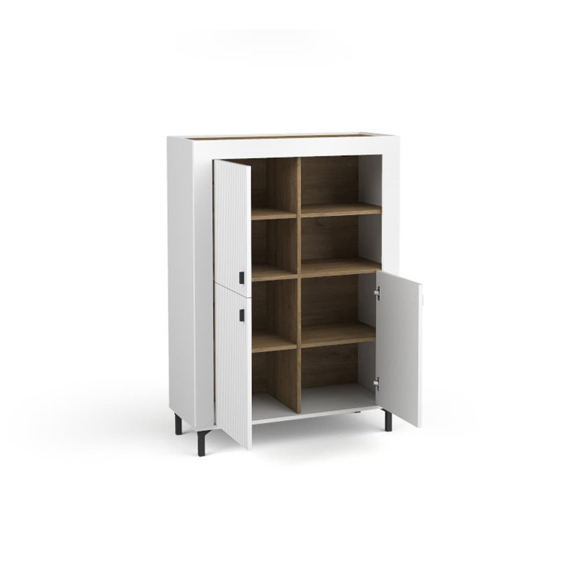 Okamoto 136cm Sideboard, White/Oak