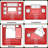 Red Shag Area Rugs For Living Room, Furry Plush Rug For Bedroom, 8x10 Rug, Decorative Carpet with 4 Stickers, Upgrade Non Slip Rug, Ideal For High Traffic Areas Indoor, School-opening gift-1090053684-1090053675