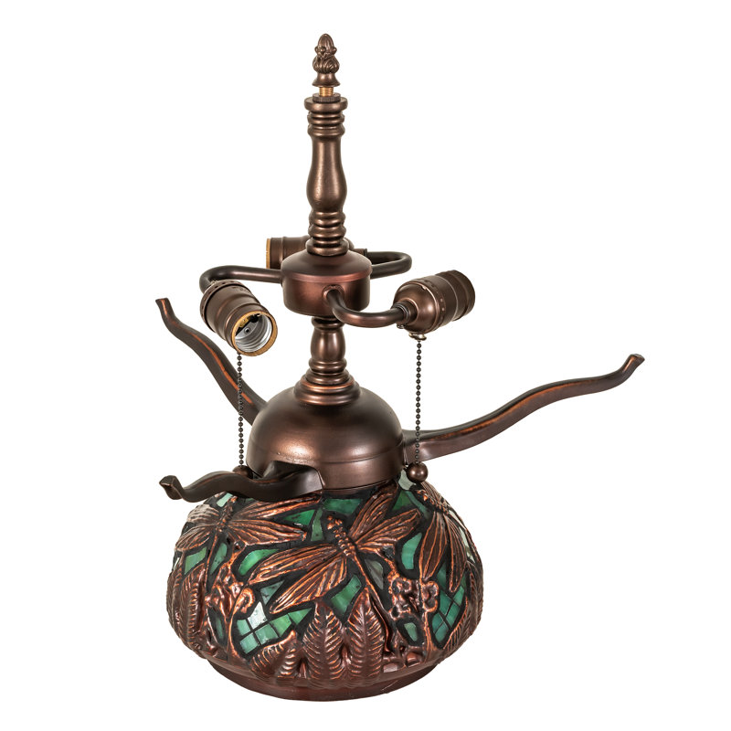 Meyda Tiffany & Stained Glass Table Lamp, Green