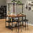 42-Inch Kitchen Island with Storage in Wood - Bakers Rack with 3-Tier Shelves and 5 Hooks, Prep Table for Kitchen