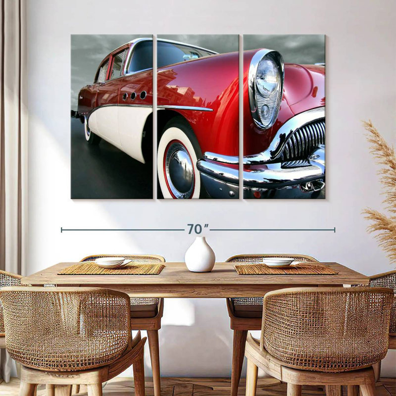 Mehar Shiny Vintage Car, 42" H x 65" W