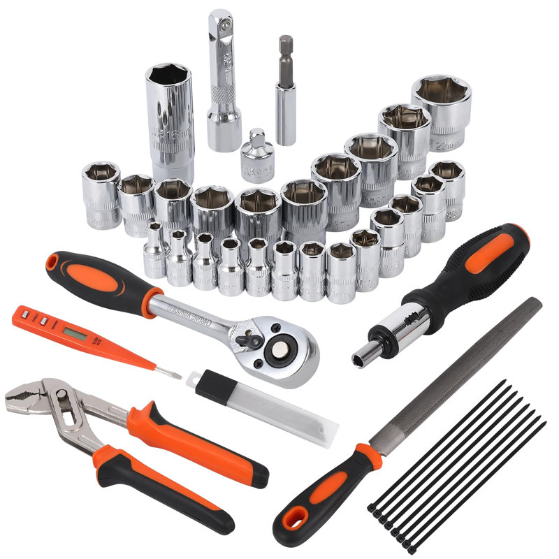 236 Piece Tool Set, Auto Repair Tool Combination Package, Socket Wrench Mixed Tool Set Hand Tool Kit with Plastic Toolbox Storage Case, Complete Household Tool Box with Essential Tools