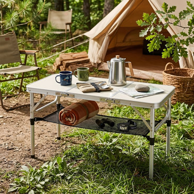 98cm Rectangular Adjustable Folding Table