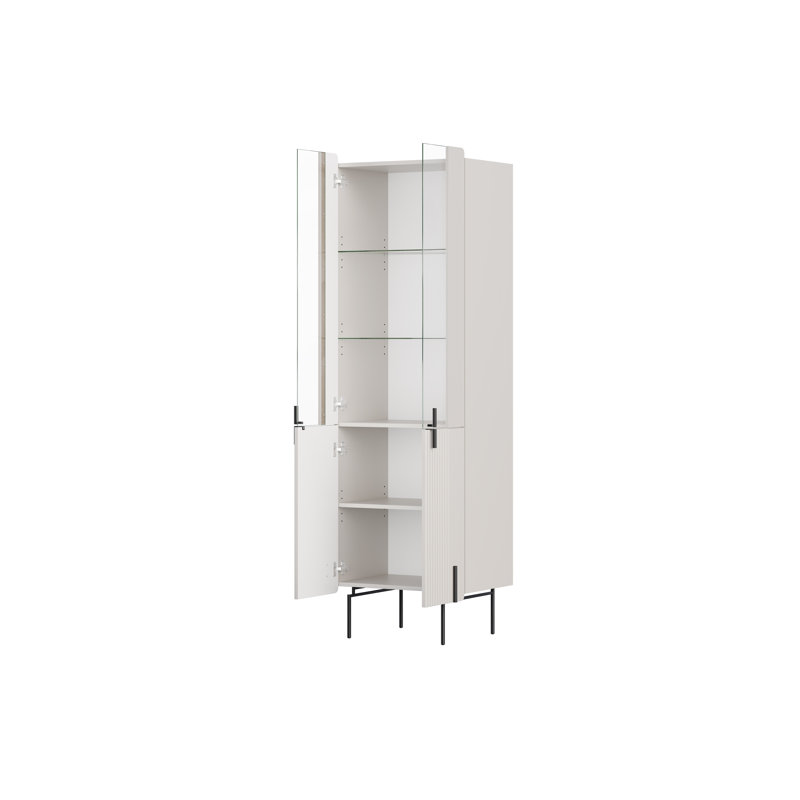 Inniswold Display Cabinet, Cashmere/Black