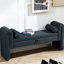 Banc moderne bleu foncé de 60 pouces avec rangement, sièges spacieux pour deux, banc de rangement parfait pour les activités et les chambres, plusieurs personnes confort, couloirs-334746885