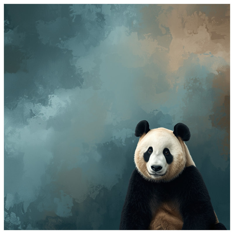 Housses de couette Panda Portrait Art, Très grand lit