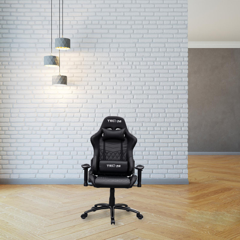 Fauteuil de jeu PC à dossier haut en nylon