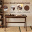 Bureau en bois d'hévéa massif avec tiroir, bureau de bureau à cadre en A de 99 cm (39 po) pour la maison