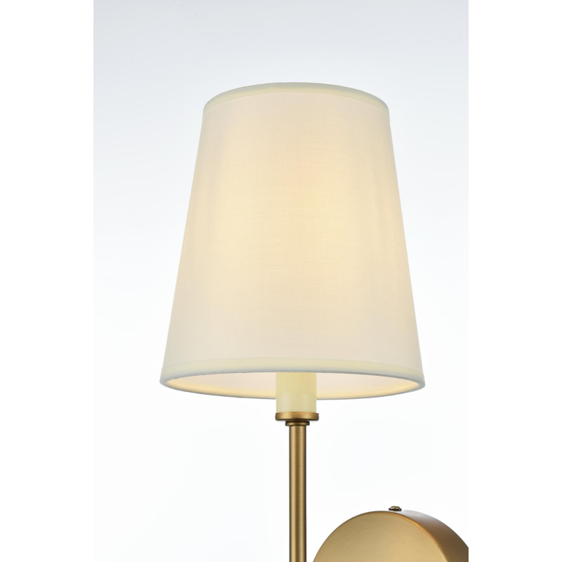 Saxon Iron Armed Sconce, Satin Gold
