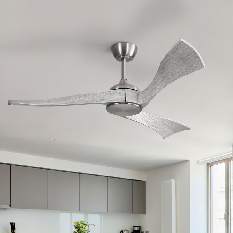 Nicola 52'' 3 - Blade Propeller Ceiling Fan with Remote Control, Nickel