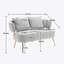 Causeuse en tissu Donneta Boucle-385583248