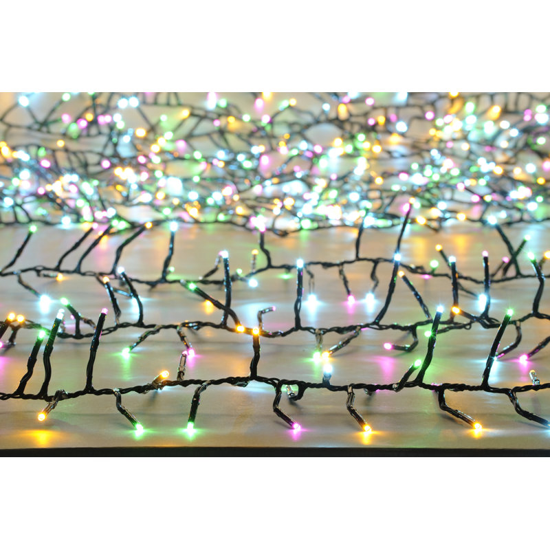 3677.92cm LED Indoor / Outdoor String Lights, Green / Pink / Orange / Blue