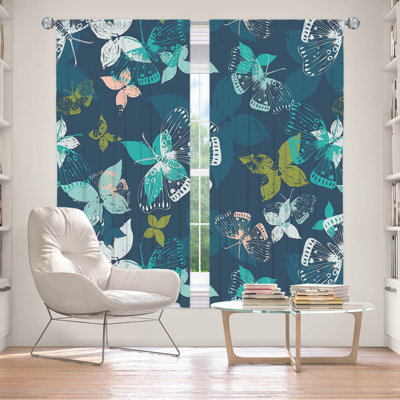 Paire de rideaux obscurcissant en polyester Evangaline