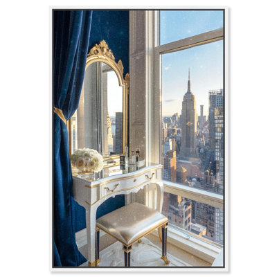 Blue Vanity New York Trendy Bathroom Art by Notoriart