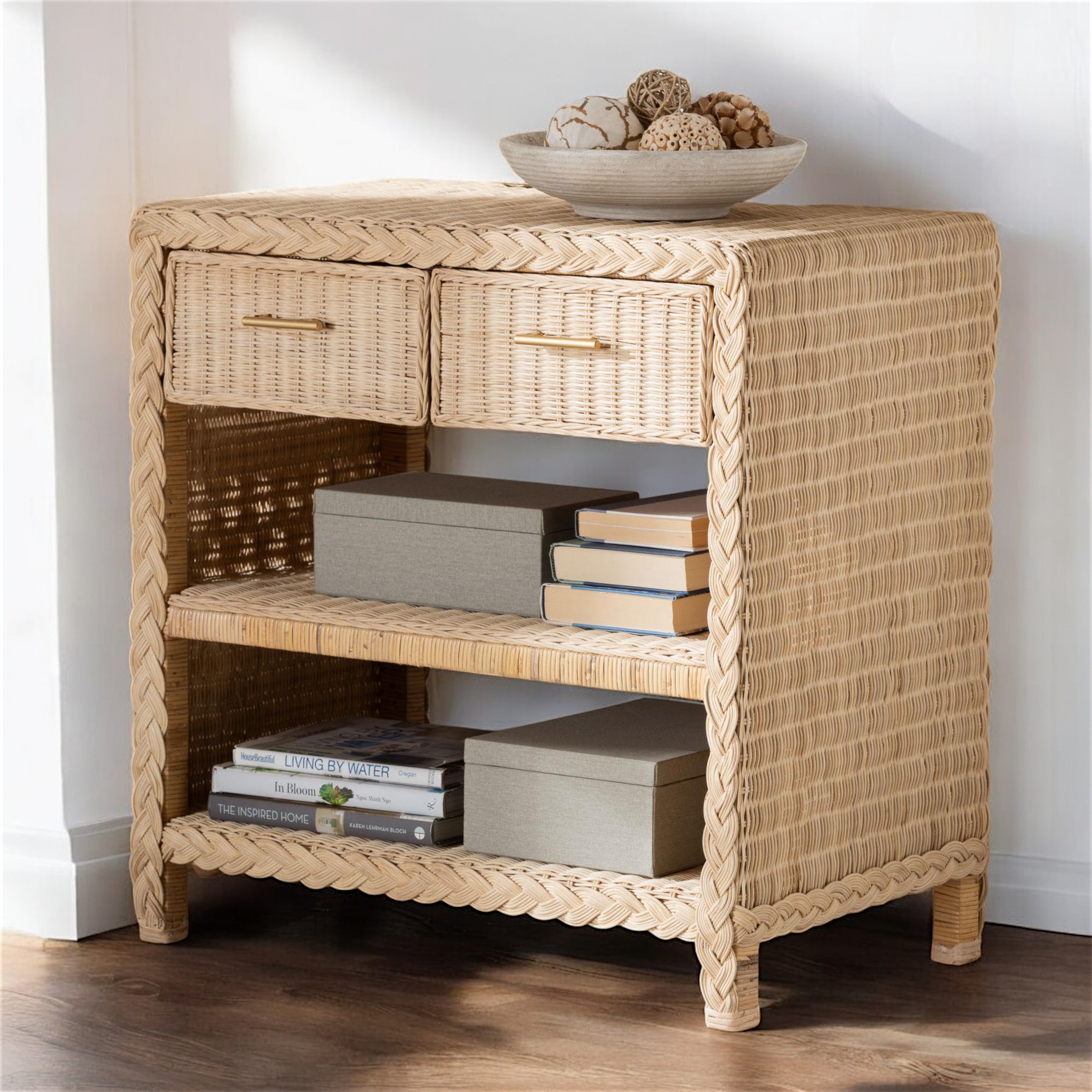 Bay Isle Home™ Spectrum Japandi Sun Bleached 2-drawer Console Table in ...