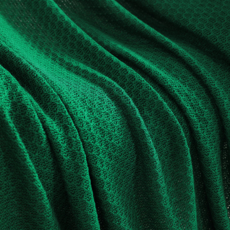 Jeté en tricot torsadé, jeté doux et respirant de 3 lb, doux et respirant - NTBAY, Vert, Simple