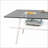 Sleek Gray Glass &amp; White Metal Coffee Table for Living Room, Easy-Clean &amp; 220lbs Stable-124004539-124004544