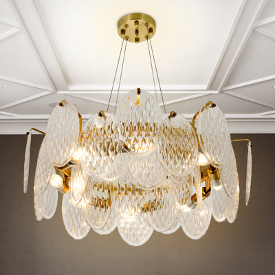 8-light Geometric Crystal Chandelier