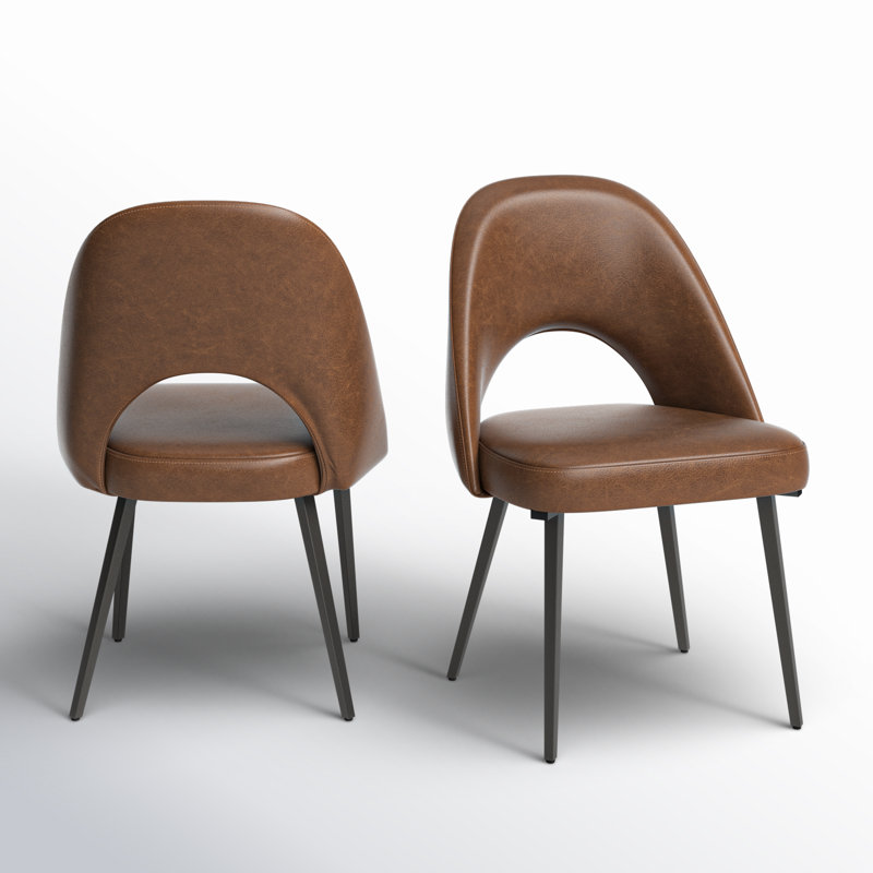 Sabine Upholstered Side Chair, Brown