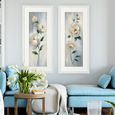 «Carolina Springs Bloom», ensemble de 2 reproductions de peintures à l'acrylique encadrées